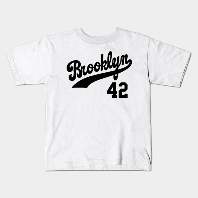 Brooklyn Dodgers 42 Kids T-Shirt by Kelo