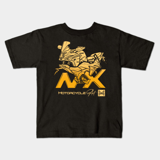honda nx adventure motorcycle Kids T-Shirt by monsalveautos