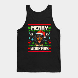 Dachshund Dog Christmas Pet Lover Xmas Tank Top