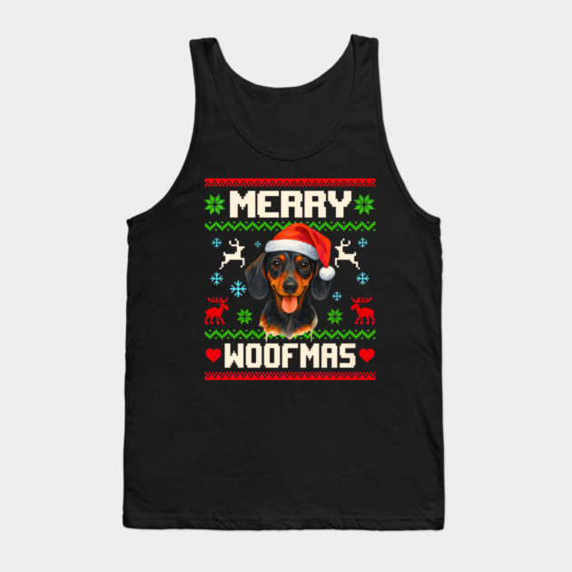 Dachshund Dog Christmas Pet Lover Xmas Tank Top by yangho