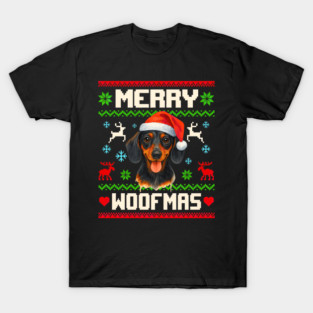 Dachshund Dog Christmas Pet Lover Xmas T-Shirt