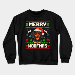 Dachshund Dog Christmas Pet Lover Xmas Crewneck Sweatshirt
