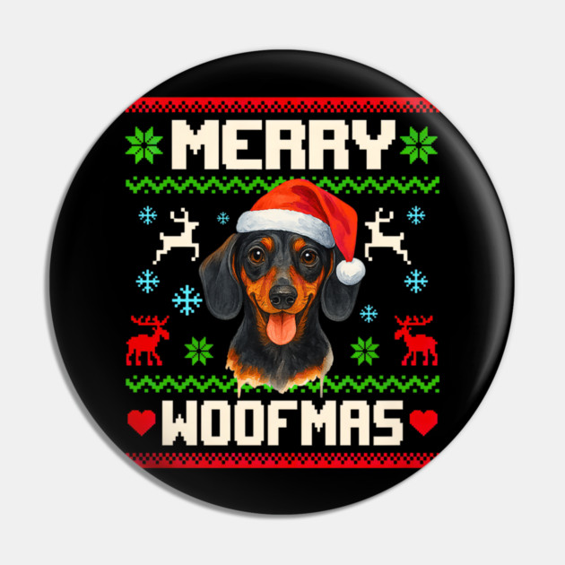 Dachshund Dog Christmas Pet Lover Xmas Pin by yangho