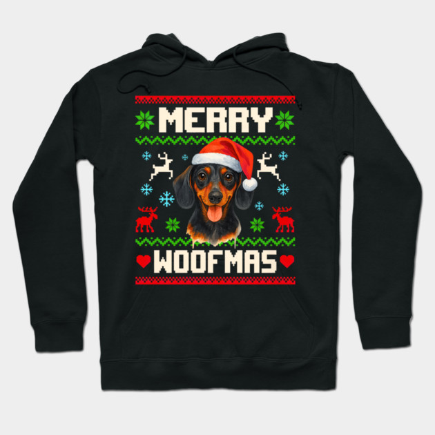 Dachshund Dog Christmas Pet Lover Xmas Hoodie by yangho