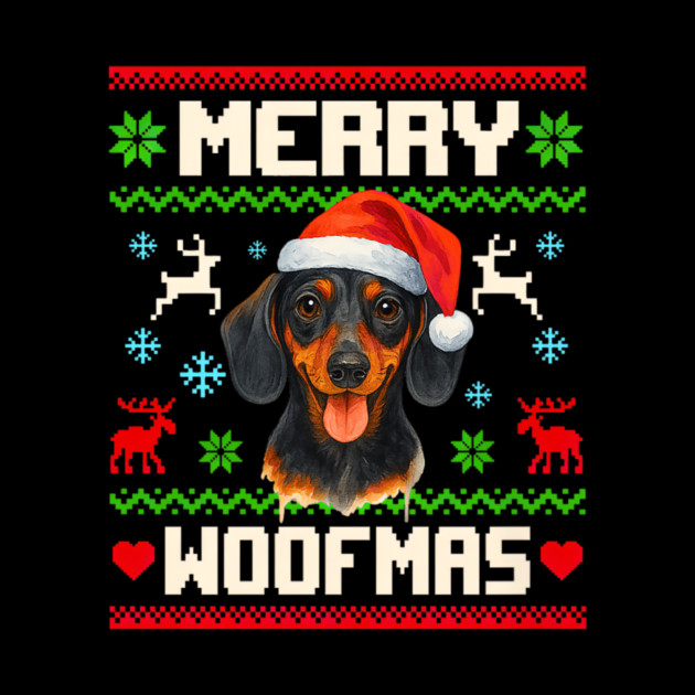 Dachshund Dog Christmas Pet Lover Xmas by yangho