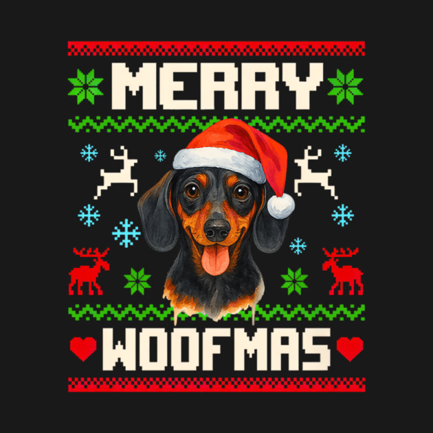 Dachshund Dog Christmas Pet Lover Xmas by yangho