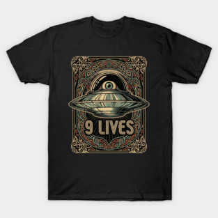 9 Lives UFO Ornament T-Shirt