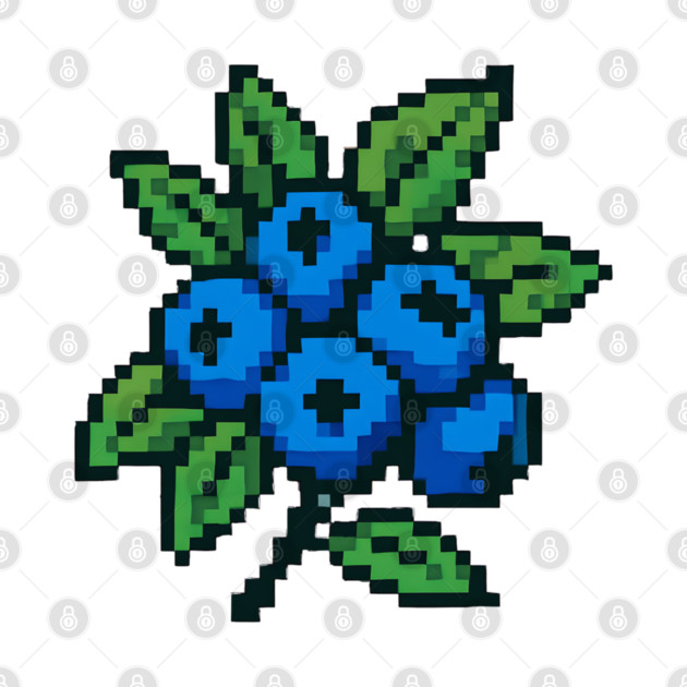 Summer Blueberries - Pixel Berry by Midsummer Dream House