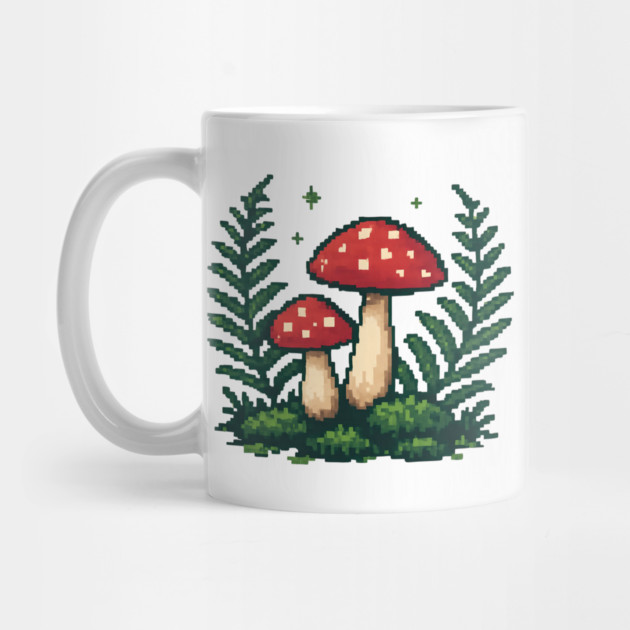 Pixel Mushrooms - Fun Y2K by Midsummer Dream House