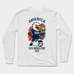 USA Eagle Soccer World Cup 2026 Long Sleeve T-Shirt