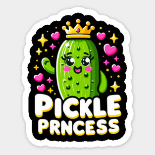 Pickle Princess Dill Pickle Lover Sticker