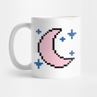 Pink Half Moon - Pixelated Dreamy Mug