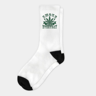 Smoke Weed Everyday Laid Back Vibes Socks