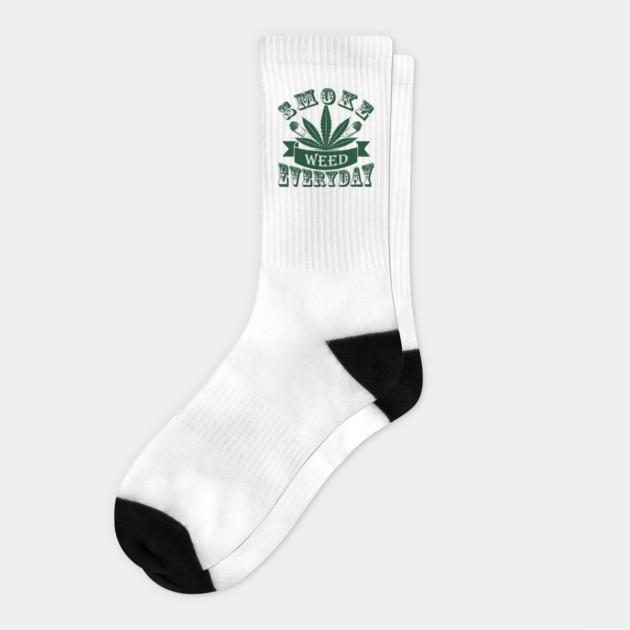 Smoke Weed Everyday Laid Back Vibes Socks by Anticorporati