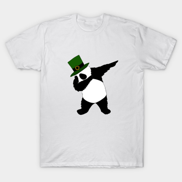 st patricks day Panda Dab Dabbing Funny Animal T-Shirt by logiamerch