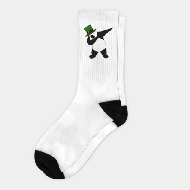 st patricks day Panda Dab Dabbing Funny Animal Socks by logiamerch