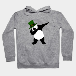 st patricks day Panda Dab Dabbing Funny Animal Hoodie