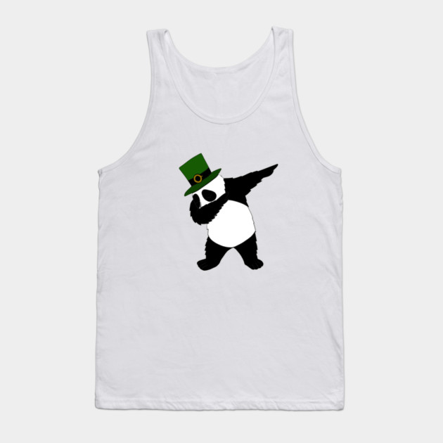 st patricks day Panda Dab Dabbing Funny Animal Tank Top by logiamerch