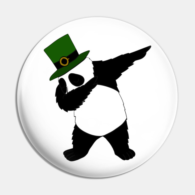 st patricks day Panda Dab Dabbing Funny Animal Pin by logiamerch