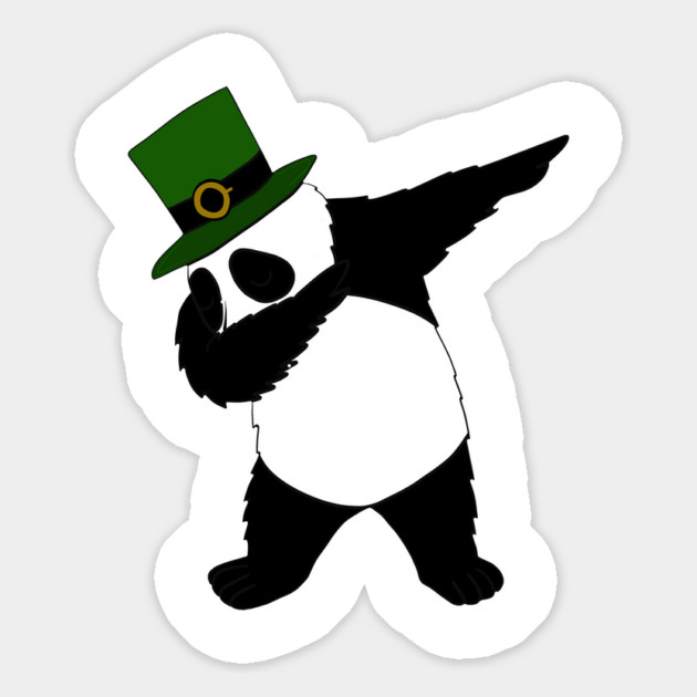st patricks day Panda Dab Dabbing Funny Animal Magnet by logiamerch