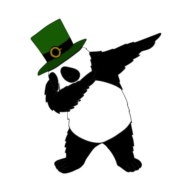 st patricks day Panda Dab Dabbing Funny Animal by logiamerch