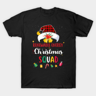Renewable Energy Christmas Squad Santa Hat Engineer Match T-Shirt