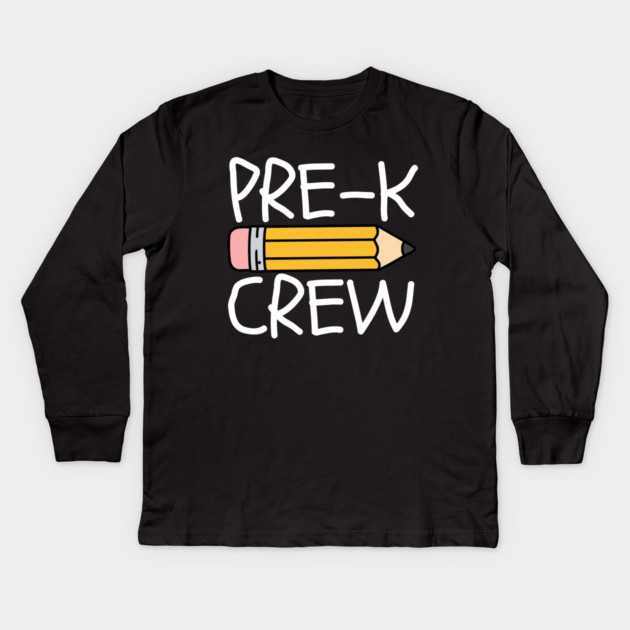Pre-K Crew Kids Long Sleeve T-Shirt by Creatifly Graphic Tees