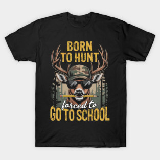 Camo Deer Hunting Born To Track Rustic Outdoorsman Art T-Shirt