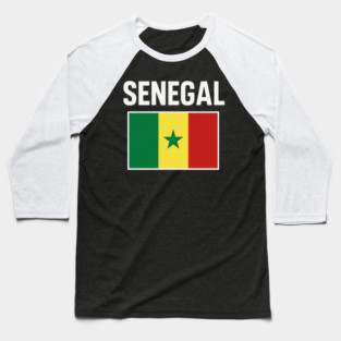 Senegal Flag Baseball T-Shirt