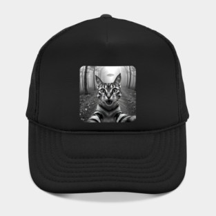 Cat Selfie with Alien, Cat Lovers Gifts for Men, Women & Kids Hat