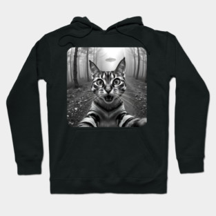 Cat Selfie with Alien, Cat Lovers Gifts for Men, Women & Kids Hoodie