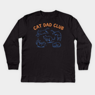 CAT DAD CLUB For Men Kids Long Sleeve T-Shirt
