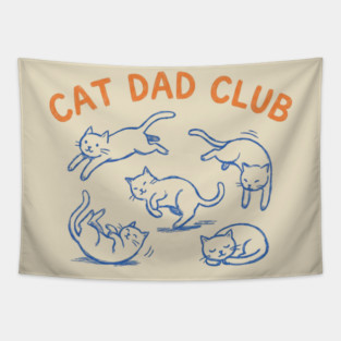 CAT DAD CLUB For Men Tapestry