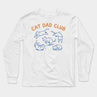 CAT DAD CLUB For Men Long Sleeve T-Shirt
