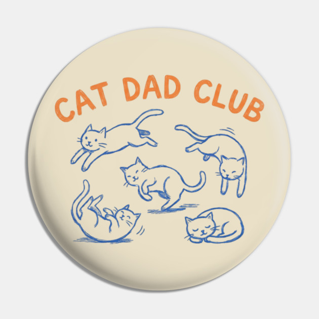 CAT DAD CLUB For Men Pin by ArtistTee ⭐⭐⭐⭐⭐