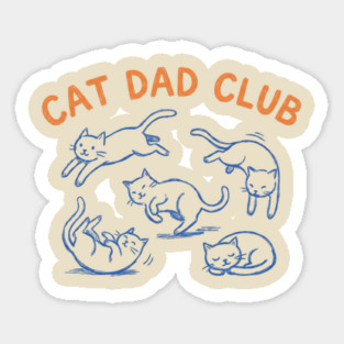 CAT DAD CLUB For Men Magnet