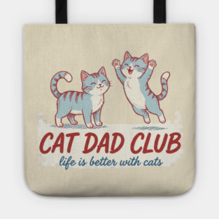 CAT DAD CLUB Cats Men Tote