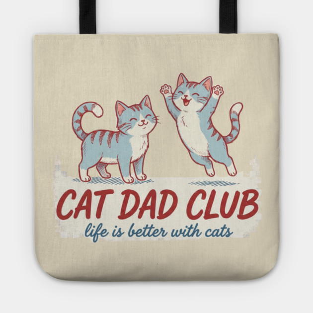 CAT DAD CLUB Cats Men Tote by ArtistTee ⭐⭐⭐⭐⭐