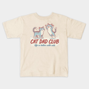 CAT DAD CLUB Cats Men Kids T-Shirt