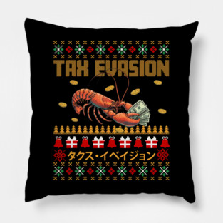 Lobster Money Tax Evasion Funny Retro Holiday Comedy Pillow