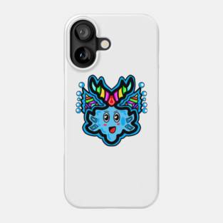 Happy Rainbow Antler Creature ✨🦌🎨 Blue Version Phone Case