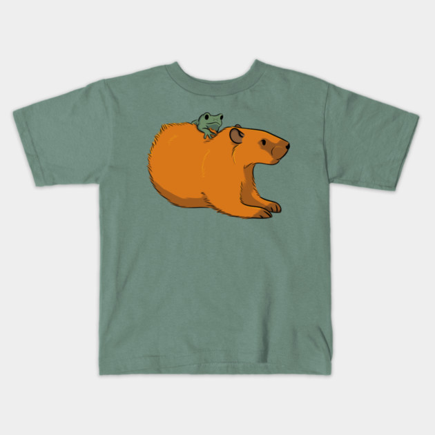 Groundhog chilling with a frog Kids T-Shirt by DeguArts