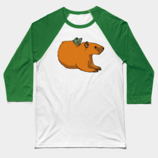 Groundhog chilling with a frog Baseball T-Shirt