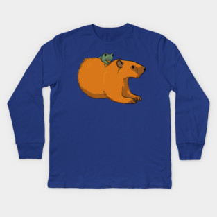 Groundhog chilling with a frog Kids Long Sleeve T-Shirt