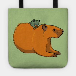 Groundhog chilling with a frog Tote