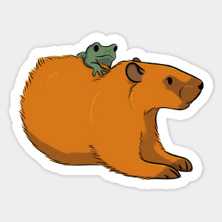 Groundhog chilling with a frog Sticker
