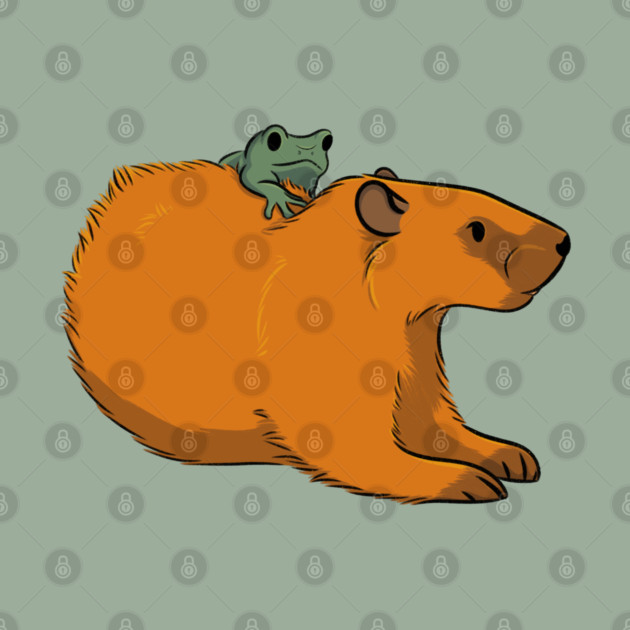 Groundhog chilling with a frog by DeguArts