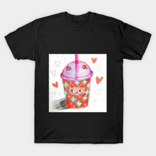 Pastel Neko Bubble Tea T-Shirt