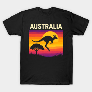 Australia Kangaroo Sunset T-Shirt