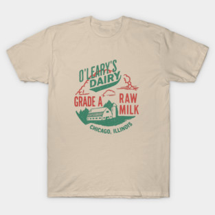 Vintage O’Leary Dairy Retro Farm Parody Great Chicago Fire T-Shirt